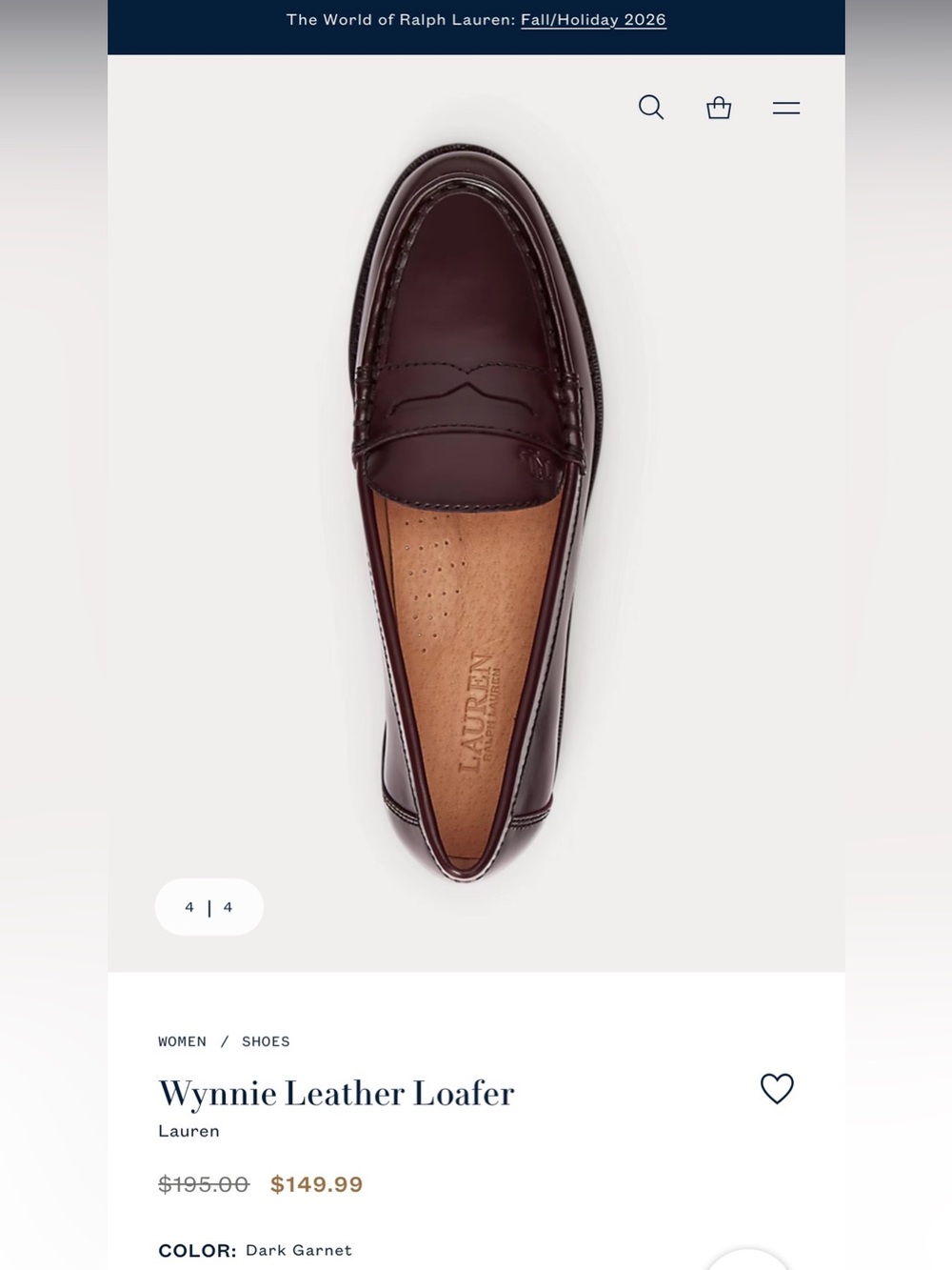 Ralph Lauren Wynnie Leather Loafers 10B *EUC* - Picture 4 of 13